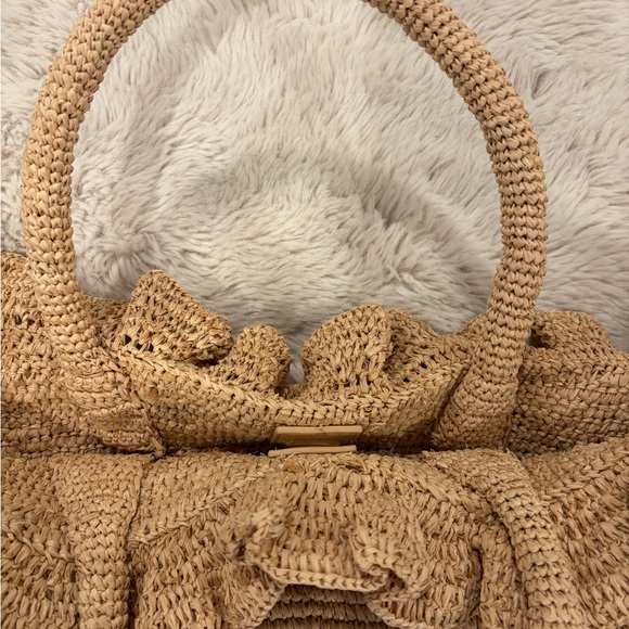 Loeffler Randall Cyrus Raffia Ruffle Tote - Picture 6 of 10